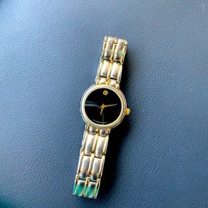 WOMENS MOVADO WATCH, S/M; modern and sleek!!